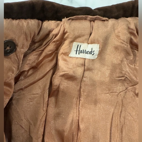 HARRODS CHILPRUFE Vintage 1950 Brown Hand Woven Harris Tweed Jacket Coat 18M - Picture 4 of 9